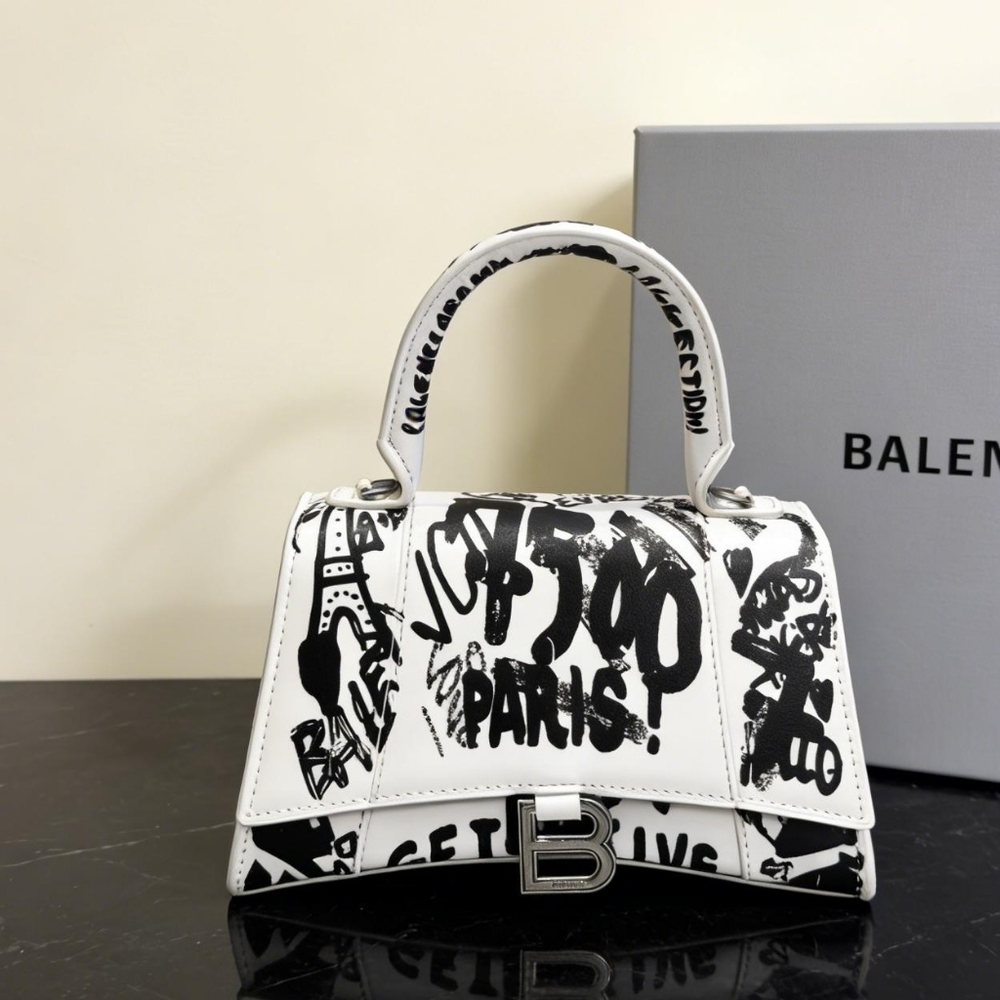 Balenciaga Hourglass XS Graffiti Handbag